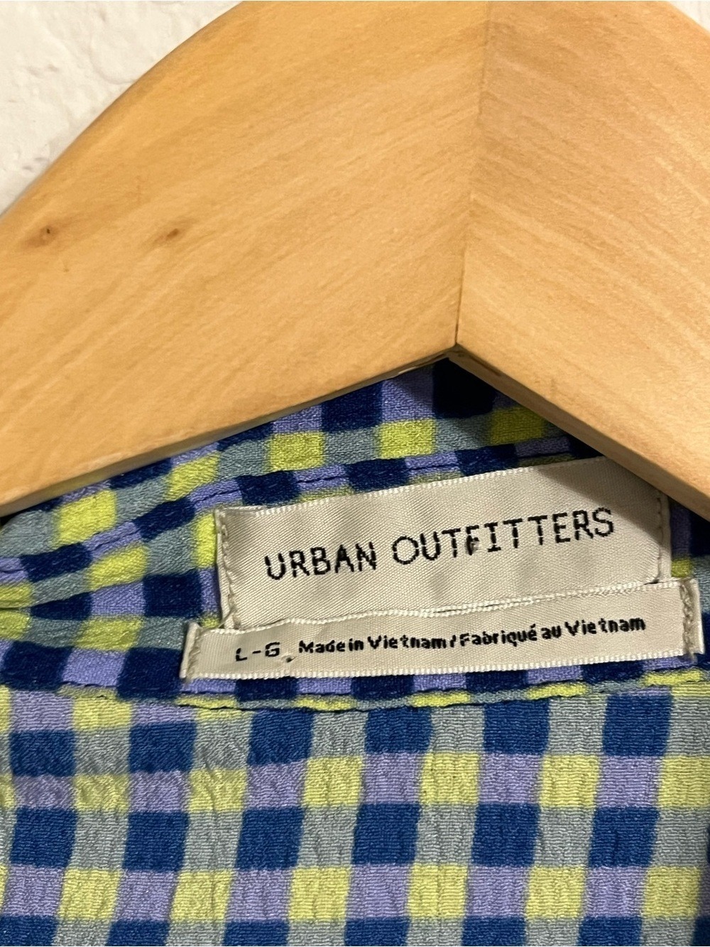 Urban Outfitters Blue Yellow Plaid Seersucker Feel Mini Dress XS/S Preppy Twee - Picture 3 of 8